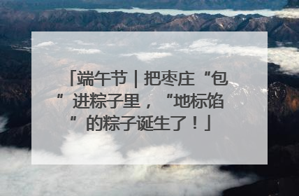 端午节｜把枣庄“包”进粽子里，“地标馅”的粽子诞生了！